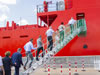Guests boarding the ESVAGT Njord for a vessel tour