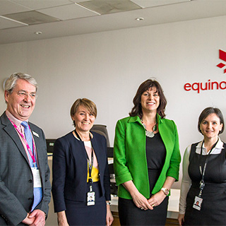 Simon Grey, EEEGR CEO, Beate Myking, Senior Vice President Equinor New Energy Operations, Rt Hon Claire Perry MP, Sonja Chirico Indrebo, Dudgeon Power Plant Manager