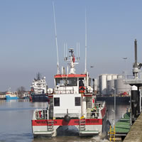 Crew Transfer Vessels arriving in Great Yarmouth for Dudgeon Offshore Wind Farm